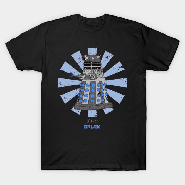 Dalek Retro Japanese Dr Who T-Shirt by millustrationsbymatt